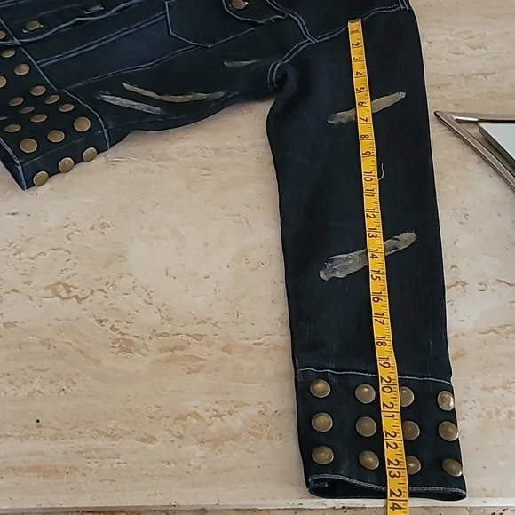 Vintage Denim Studded Jacket - Picture 12 of 16